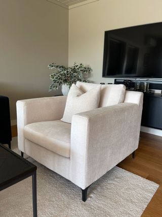 Lote de 2 sillones Palma en chenilla arena Classic