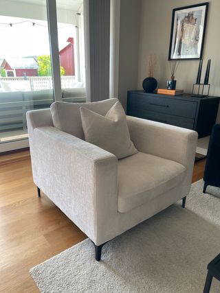 Lote de 2 sillones Palma en chenilla arena Classic