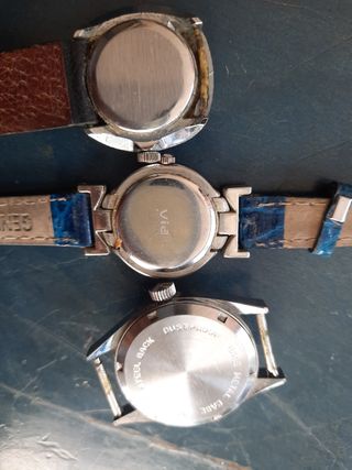 3 relojes mujer vintage antegua 2  cuerda 1 pila