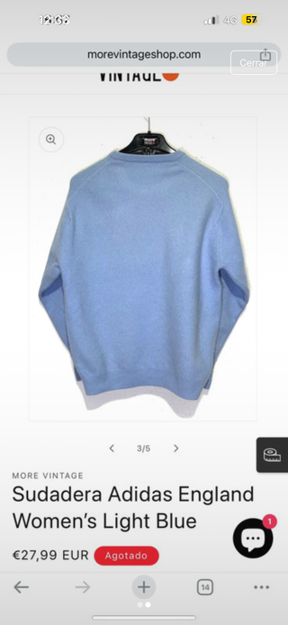 Sudadera Adidas England azul