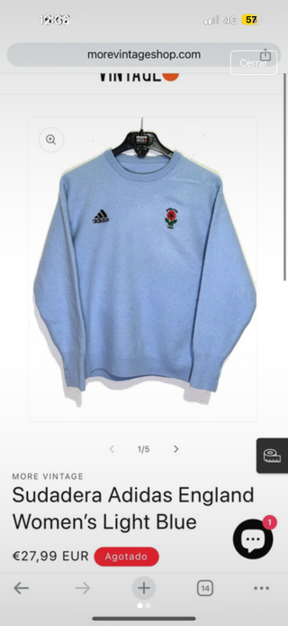 Sudadera Adidas England azul