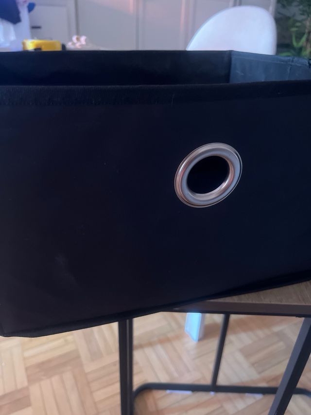 2 Cajas almacenaje tela - negras