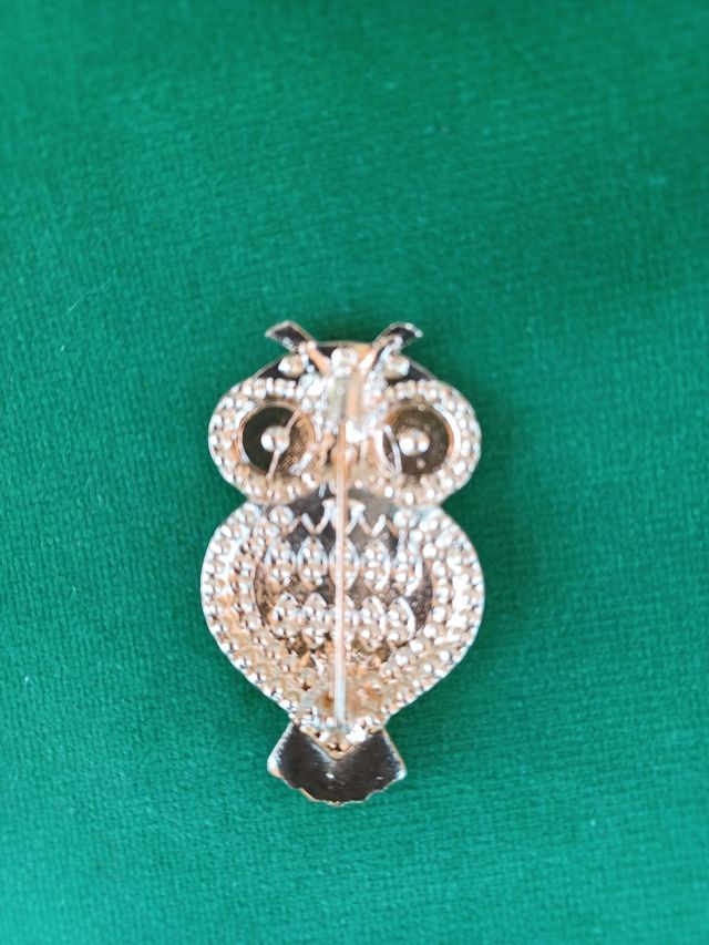 Spilla Gufo viola e oro