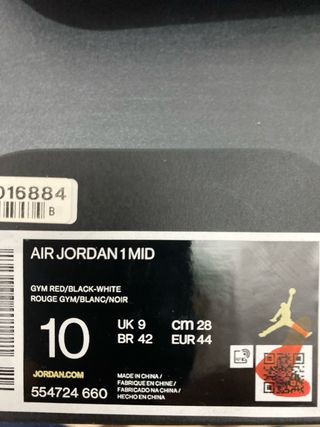 Zapatillas Jordan Air 1 Mid rojas y negras