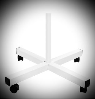 Lampara lupa estetica - blanca y plateada