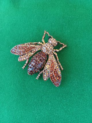 Spilla/ ciondolo ape gioiello oro marrone