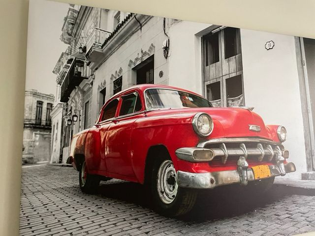 Cuadro Clásico Coche Rojo