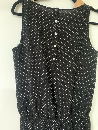 Mono negro lunares beige - Talla S