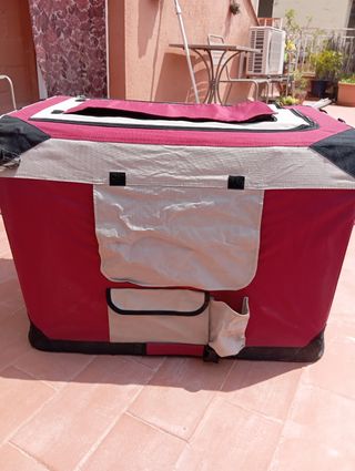 Transportín mascotas - Rojo y Beige