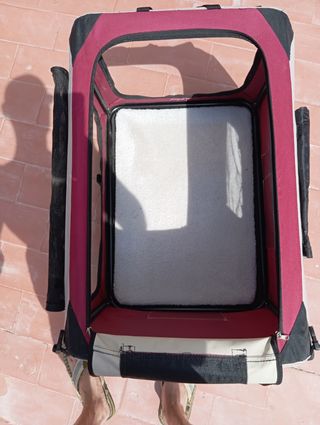 Transportín mascotas - Rojo y Beige