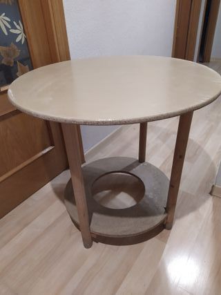 Mesa camilla redonda 80cm - beige