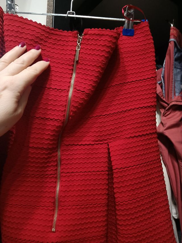 Vestido rojo verano palabra de honor.