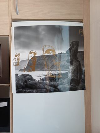 Poster con statue Moai