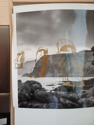 Poster con statue Moai