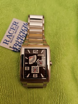 Reloj Racer Hombre Marrón Plata