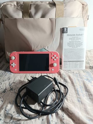 Nintendo Switch Lite Rosa + accesorios + 1 juego