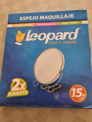 Espejo maquillaje doble aumento - plata