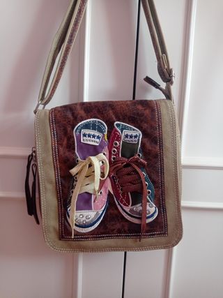 Bolso bandolera infantil - marrón beige