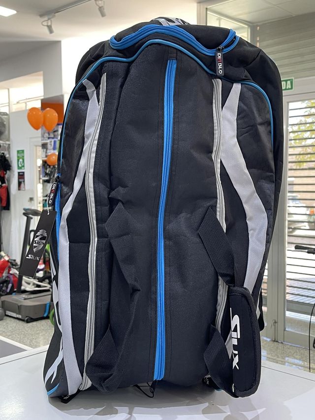 PALETERO DE PADEL SIUX NEGRO Y AZUL