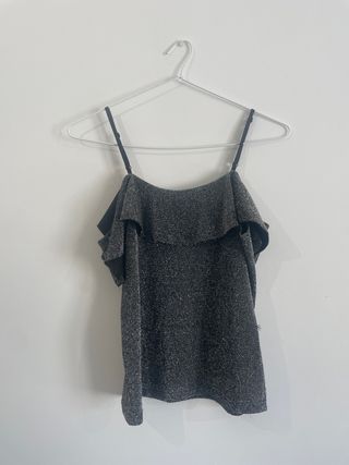 Blusa negra con brillos