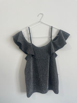 Blusa negra con brillos