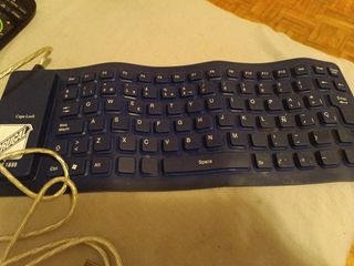 Teclado Barrigel flexible azul