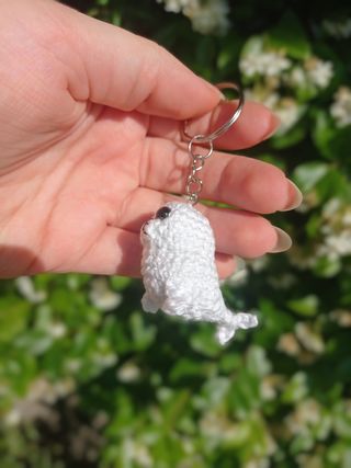 Portachiavi foca amigurumi
