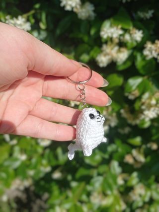 Portachiavi foca amigurumi