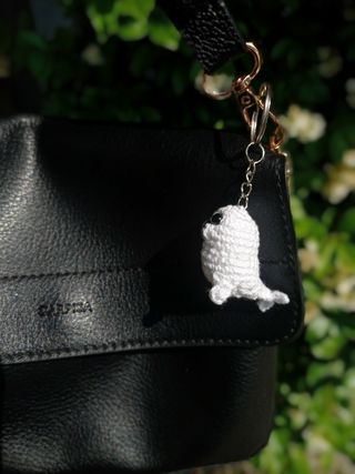 Portachiavi foca amigurumi