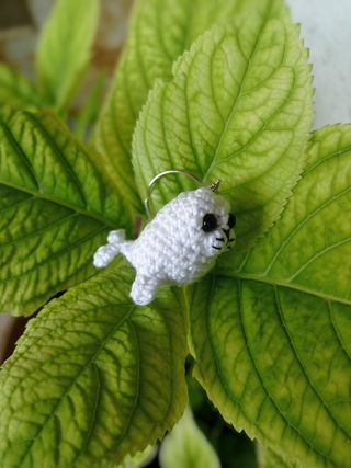 Portachiavi foca amigurumi