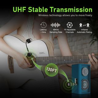 Microfono Wireless per Chitarra UHF - Nuovo
