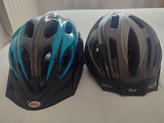 Dos cascos bici: Bell y Crivit