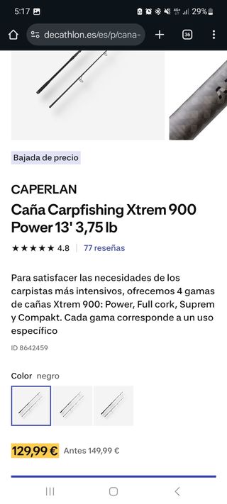 Canne da carpfishing XTREM 900 Power 13' Decathlon 