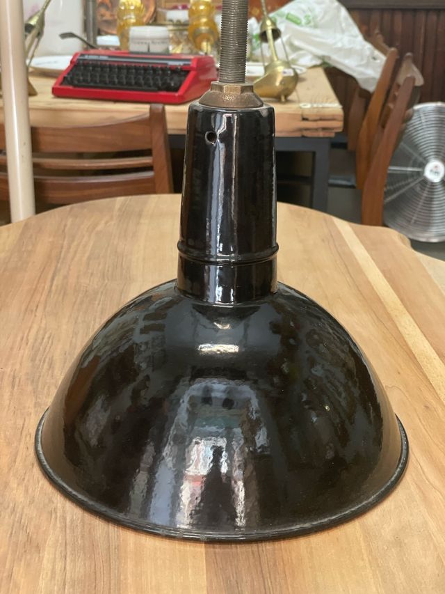 Lampada industriale vintage nera