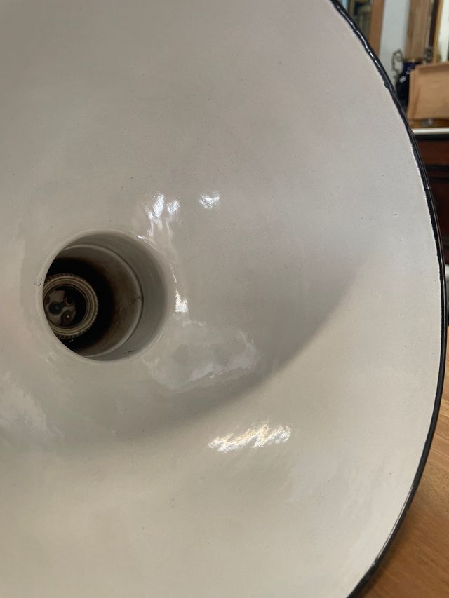 Lampada industriale vintage nera