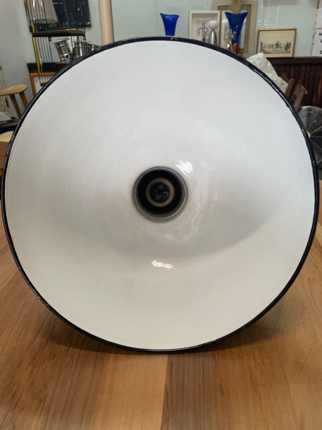 Lampada industriale vintage nera