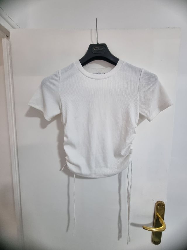Top Zara blanco talla M