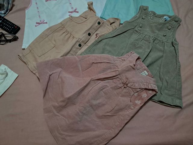 Lote 6 vestidos bebe 3-9 meses