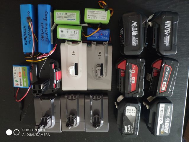 Conjunto de várias baterias