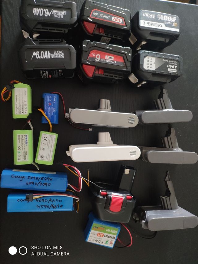 Conjunto de várias baterias