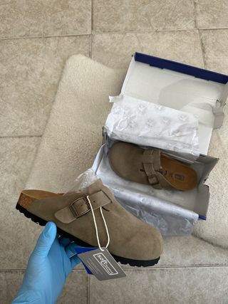 Zuecos Birkenstock 42 Caqui - Nuevos