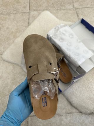 Zuecos Birkenstock 42 Caqui - Nuevos