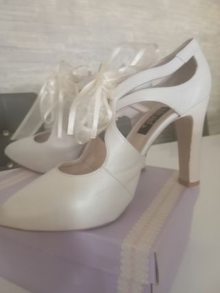 Zapatos novia blancos