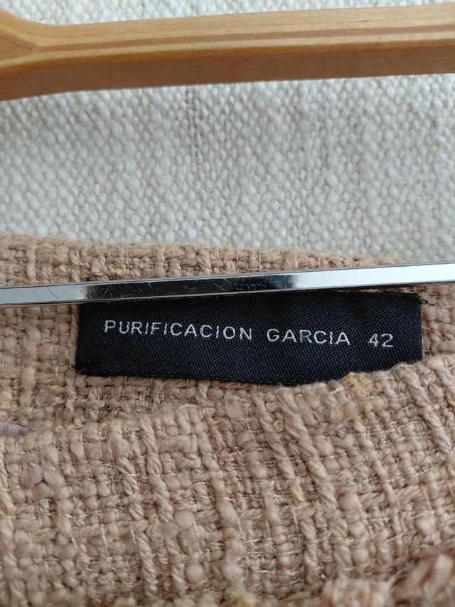 Falda Purificación García beige L