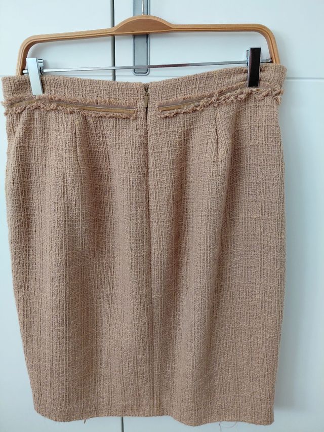 Falda Purificación García beige L