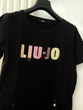 Vestito Liu Jo nero con dettagli oro