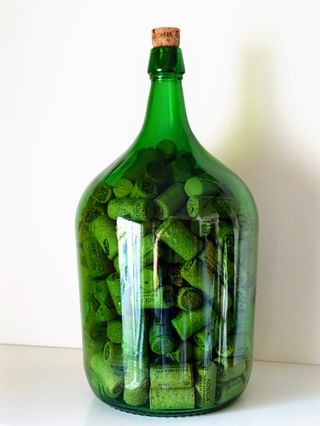 Garrafão em vidro 5L com rolhas cortiça decoração