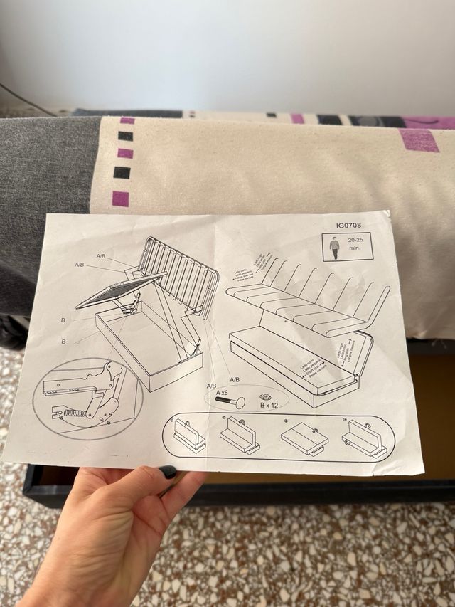 Sofá cama Ikea con almacenaje