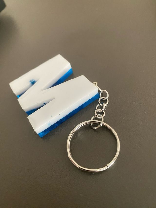 Portachiavi lettera M glitter