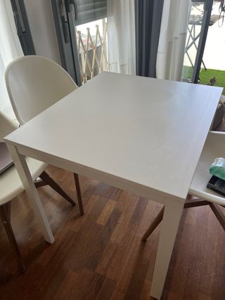 Mesa comedor blanca - extensible